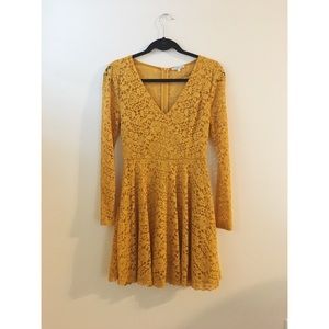 Yellow/Golden Skater Dress